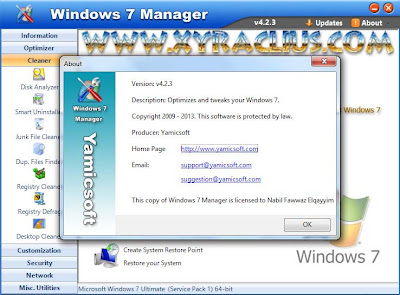 Yamicsoft Windows 7 Manager 4.2.3 Full Keygen Patch