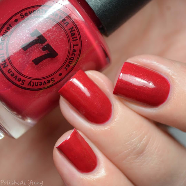 red shimmer nail polish