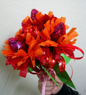 Candy bouquet with chocolates