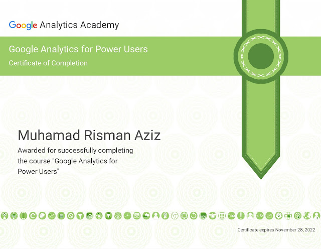 Certificate Google Analytics - Google Analytics for Power Users