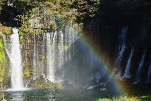 滝壺の虹～白糸の滝（静岡）