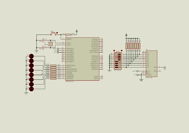 Interfacing 74HC165 parallel in serial out shift register to ATMega32