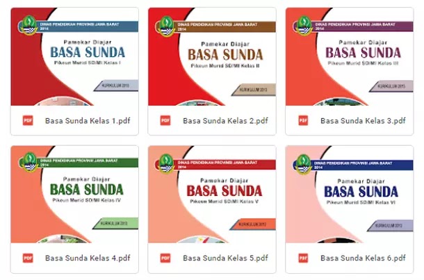 Download Buku Bahasa Sunda Siswa SD Kelas 1 2 3 4 5 6