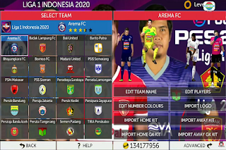 Download FTS Mod PES 2020 Full Transfer Liga Indonesia 2020