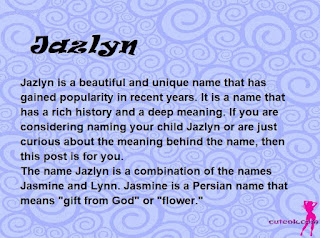 meaning of the name "Jazlyn"