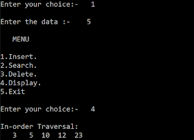 C code to implement Binary Search Tree | BST Program
