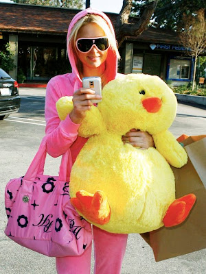 paris hilton with duck