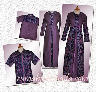 Foto Model Baju Batik Sarimbit Kombinasi