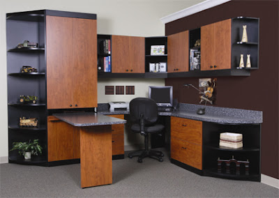 Modern Home Office Furniture on Modern Home Office Decorating Brown Furniture Background