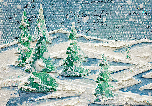 Layers of ink - December Daily Peaceful Winter Tutorial by Anna-Karin Evaldsson.