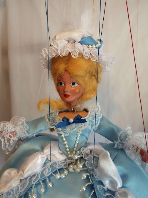 Marie Antoinette, French Queen, French Revolution, Pelham Puppet, marionette, redressed