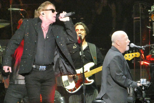 Guns N' Roses' Axl Rose joined Billy Joel at Madison Square Garden for three songs on July 25