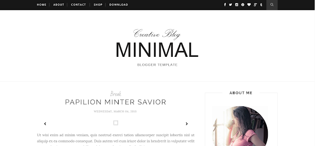 Minimal Clean Blogger Template Free Download 