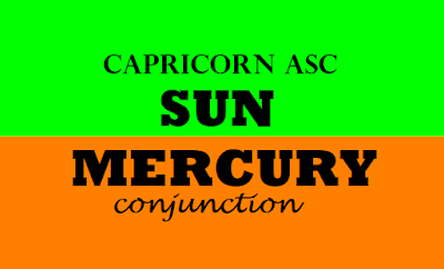 Sun Mercury Conjunction for Capricorn Ascendant