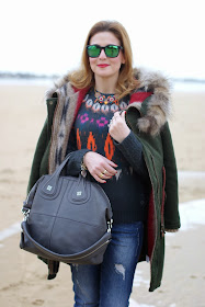 Gamp parka verde, Fashion and Cookies, jeans noisy may, fashion blogger