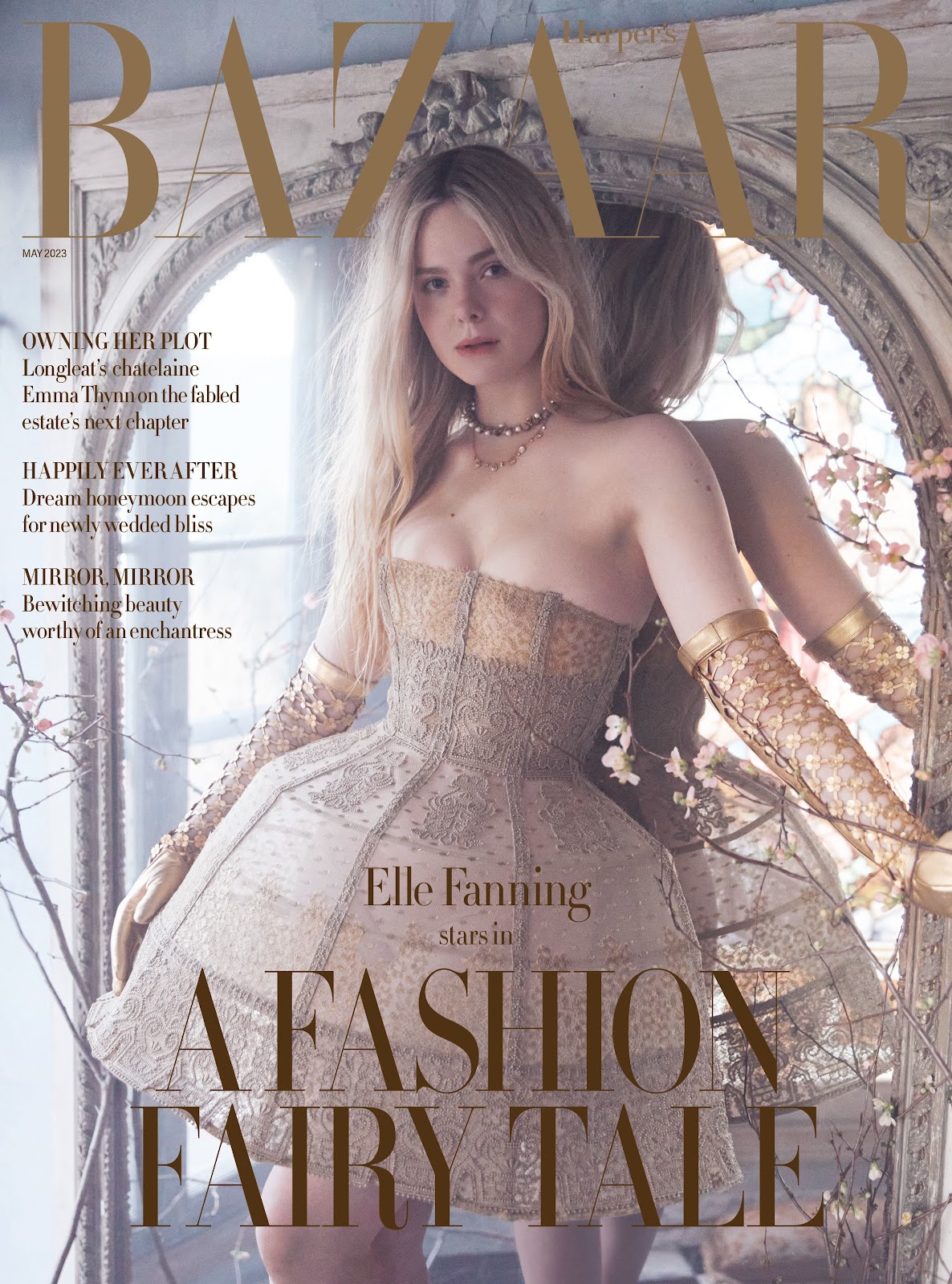 Elle Fanning in Harper's Bazaar UK May 2023 by Alexi Lubomirski