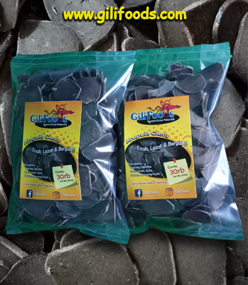 Kerupuk Cumi warna Hitam - Harga Murah