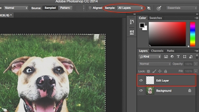 Make Photoshop edits in the empty layer instead of the existing
