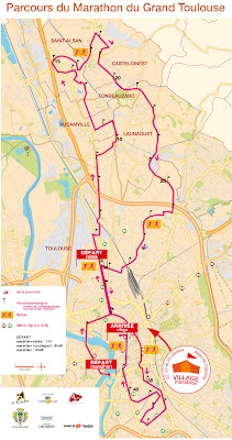 Parcours marathon de Toulouse 2010