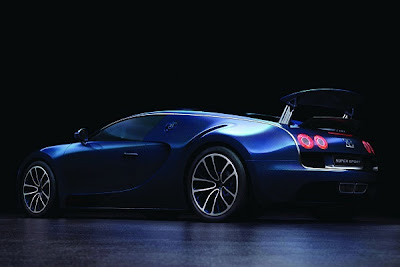 Blue Bugatti Veyron Super Sport