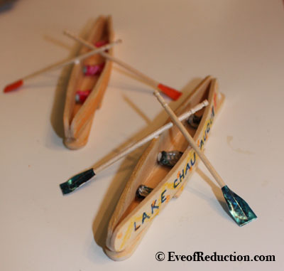 It’s fun to make a souvenir canoe to remember your time at summer 