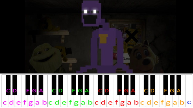 Dave's Theme (Dayshift at Freddy's / Dsaf) Piano / Keyboard Easy Letter Notes for Beginners