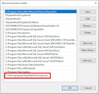 The term 'tsc' is not recognized as the name of a cmdlet, function, script file, or operable program