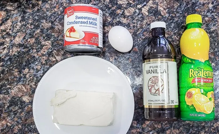 ingredients for cheesecake