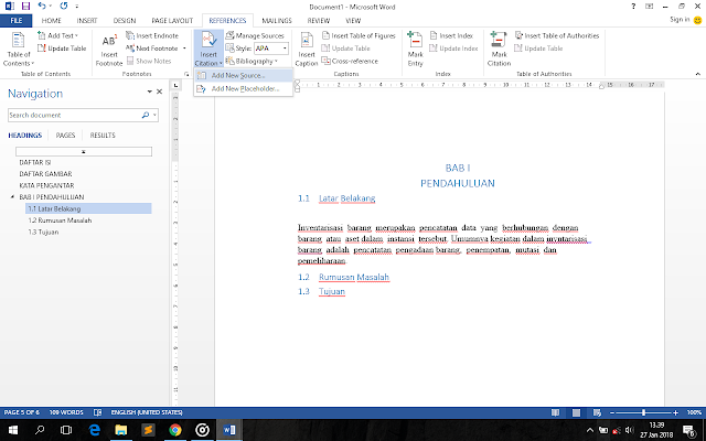 Cara/Tutorial Membuat Laporan/Makalah/Skripsi/Tugas Akhir otomatis dengan cepat dan mudah melalui fitur-fitur pada Microsoft Word | Bagian 5 : Pembuatan Sitasi dan Daftar Pustaka