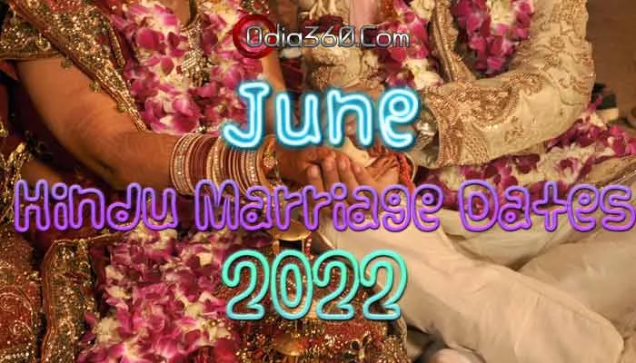 Odia Hindu Marriage Dates for June Month of 2022