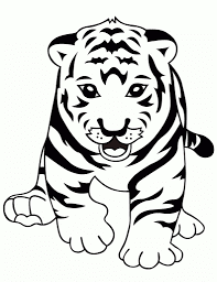 Cute Baby Tiger Coloring Pages
