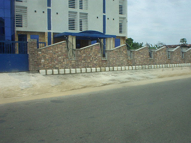 cobble stone on a fence