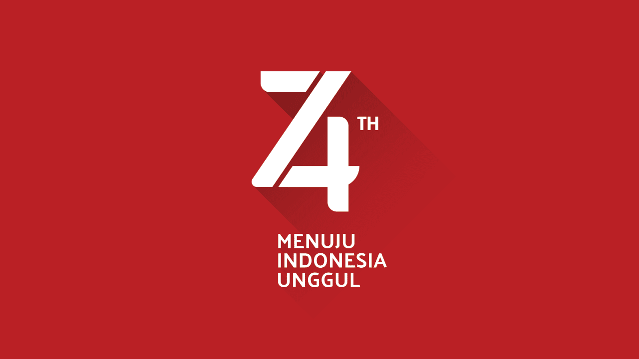  logo  Resmi  HUT  Kemerdekaan RI  ke  74  tanggal 17 Agustus 