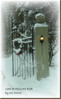 Gate at B&B by our house