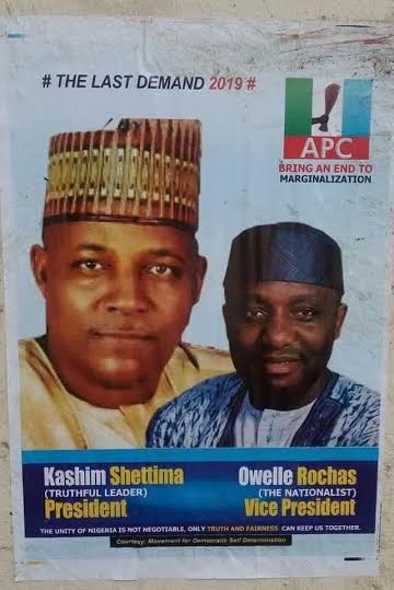 So Soon? Shettima, Okorocha 2019 Presidential Poster Floods Abuja, See Photos