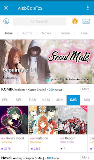 fitur webcomics pada aplikasi BBM android