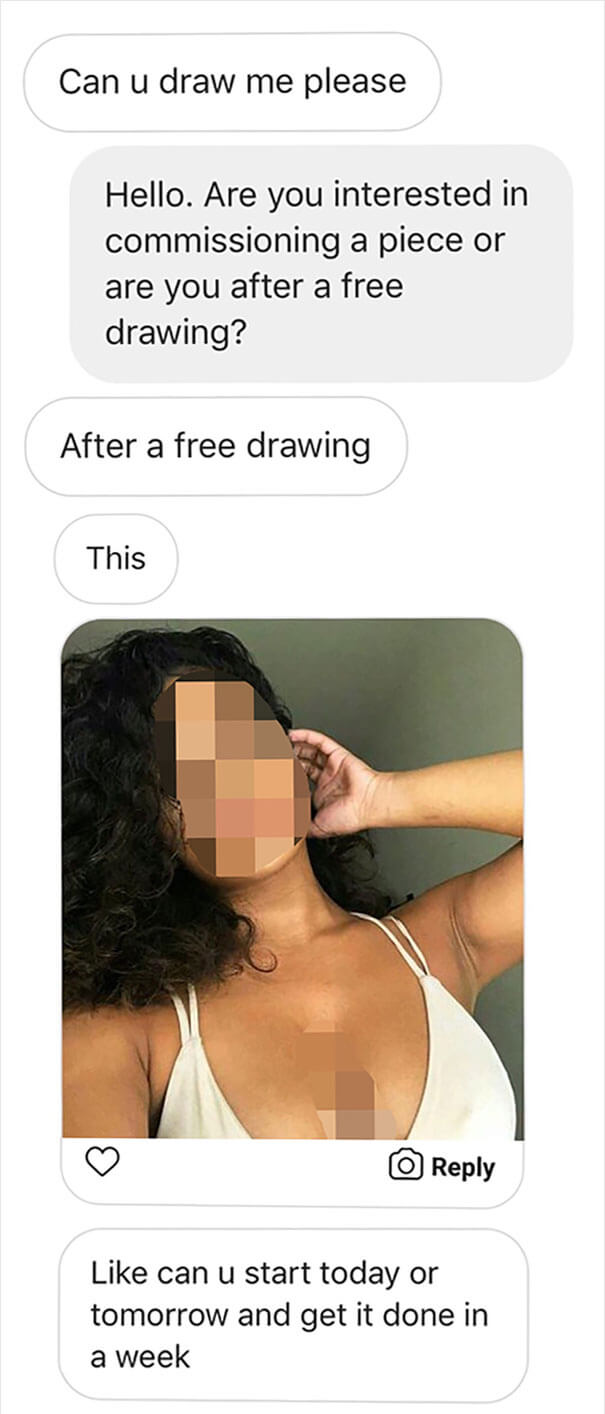 Artist Teaches A Lesson To People Who Kept Asking Him To Draw Them For Free