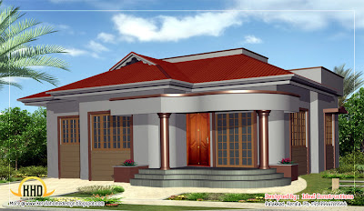 Beautiful single story home design - 1100 Sq. Ft. | Indian House Plans