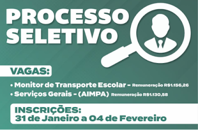 Imbé abre vagas para Serviços Gerais e Monitor de Transporte Escolar