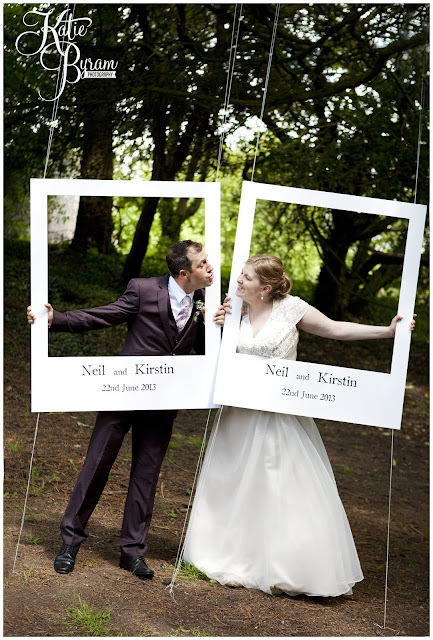 polaroid frame, polaroid frame wedding, quirky wedding photography, ellingham hall, ellingham hall wedding, northumberland wedding photographer, newcastle wedding photographer, ceremony signs, paper pom poms, quirky wedding photography, katie byram photography, diy wedding