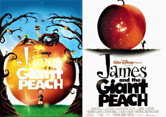James and the Giant Peach from 1996; movie poster gif by moviecise.blogspot.com