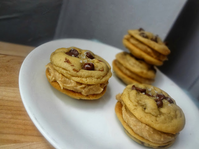 Brown Butter Chocolate Chip Cookie Dough Sandwich Cookies