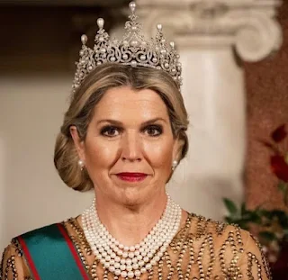 Queen Maxima wears Wurttemberg Pearl Tiara