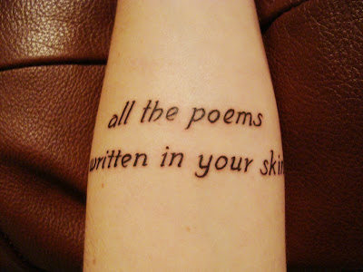 lyrics tattoo. my first tattoo