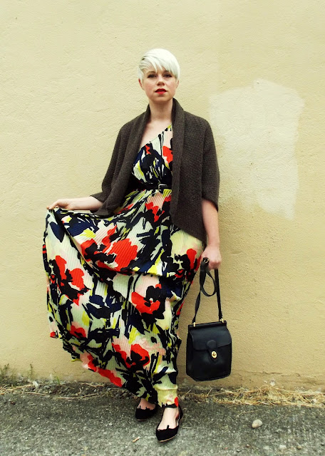 in style, floral maxi dress, seattle street style, fall fashion