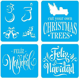 Moldes de Plantillas de Navidad o Stencils Navideños