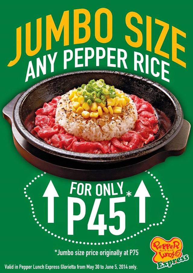 Pepper Lunch Jumbo Pepper Rice for only Php45