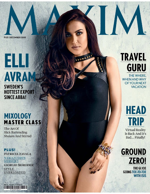 Actress, @ Elli Avram - Maxim India, December 2015 