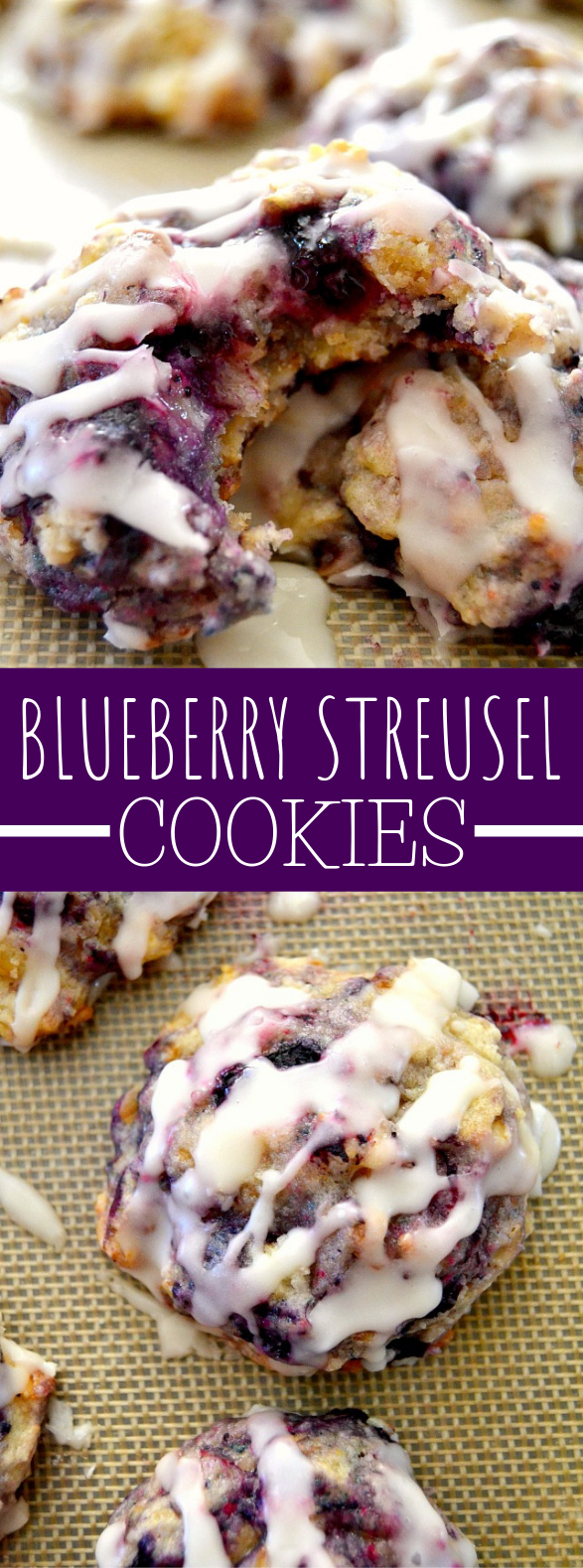 Muffin Mix Blueberry Streusel Cookies #desserts #healthydessert