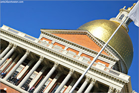 Massachusetts State House durante el Desfile de los New England Patriots